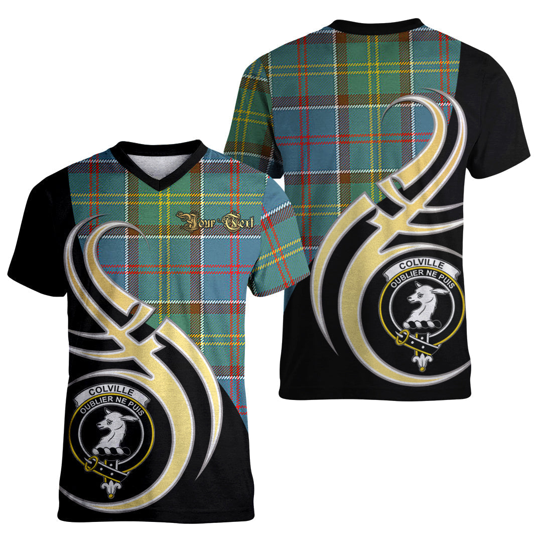 Printivon Colville Tartan Crest Believe In Me T Shirt