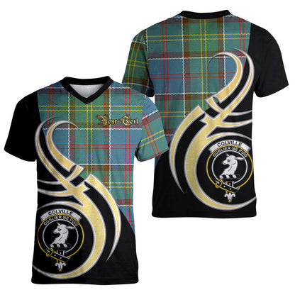 Printivon Colville Tartan Crest Believe In Me T Shirt