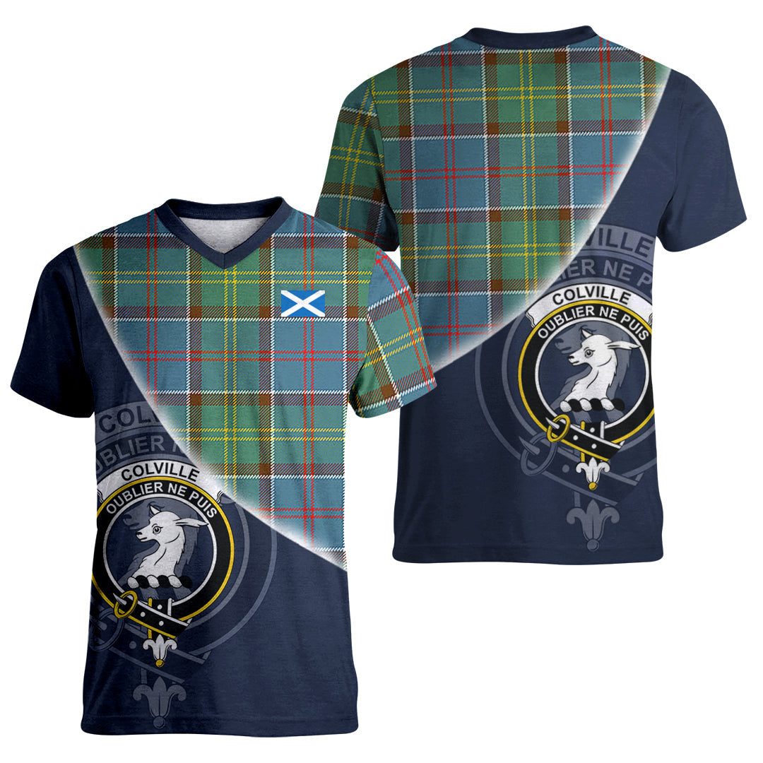 Printivon Colville Tartan Scottish Crest T Shirt