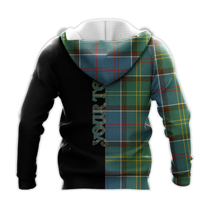 Printivon Colville Tartan Personalize Half Hoodie