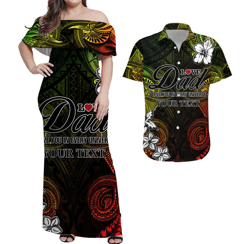 (Custom Personalised) Matching Outfit For Couple Combo Dress And Shirt Polynesian Fathers Day I Love You In Every Universe Reggae