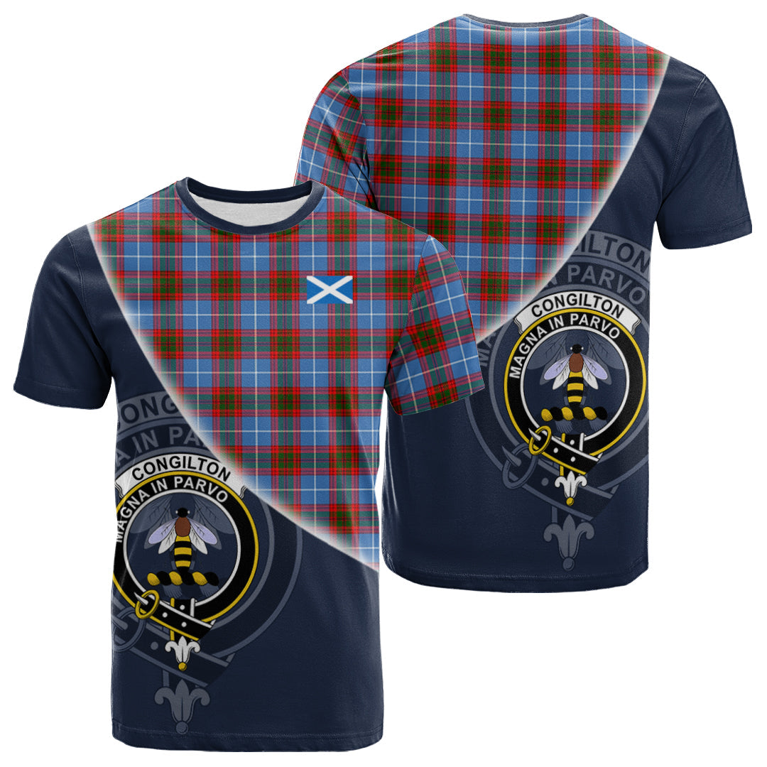 Printivon Congilton Tartan Scottish Crest T Shirt