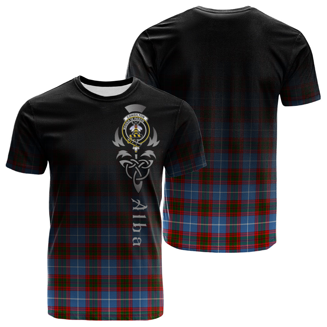 Printivon Congilton Tartan Crest Alba Celtic T Shirt