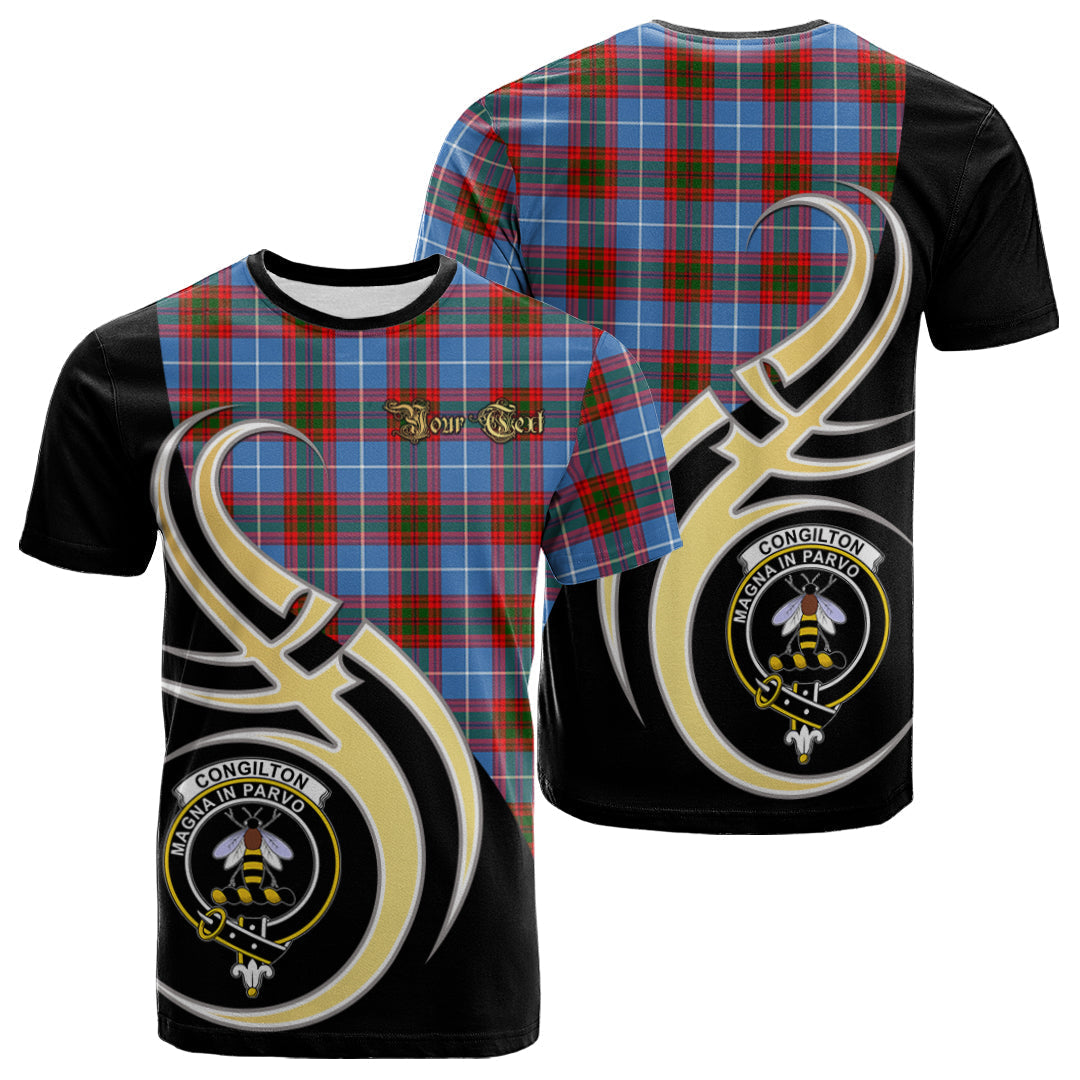 Printivon Congilton Tartan Crest Believe In Me T Shirt