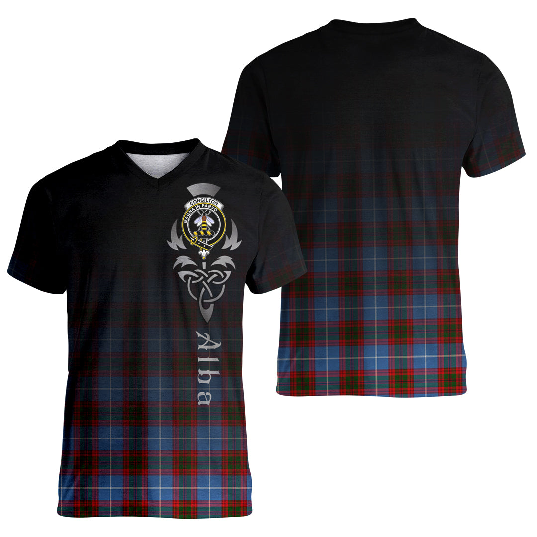 Printivon Congilton Tartan Crest Alba Celtic T Shirt
