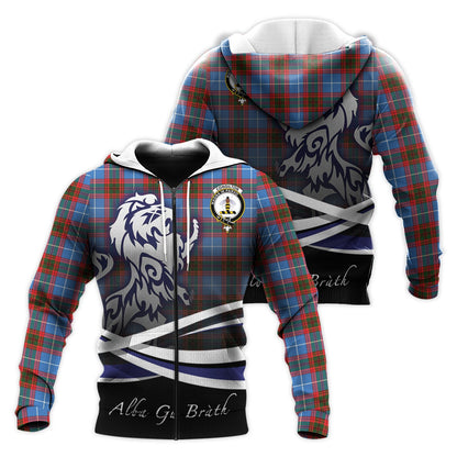 Printivon Congilton Tartan Scottish Lion Hoodie