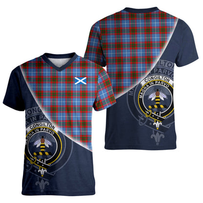 Printivon Congilton Tartan Scottish Crest T Shirt