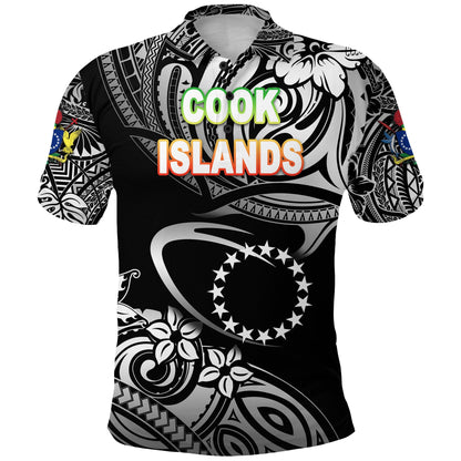 Cook Islands Rugby Polo Shirt Unique Vibes - Black