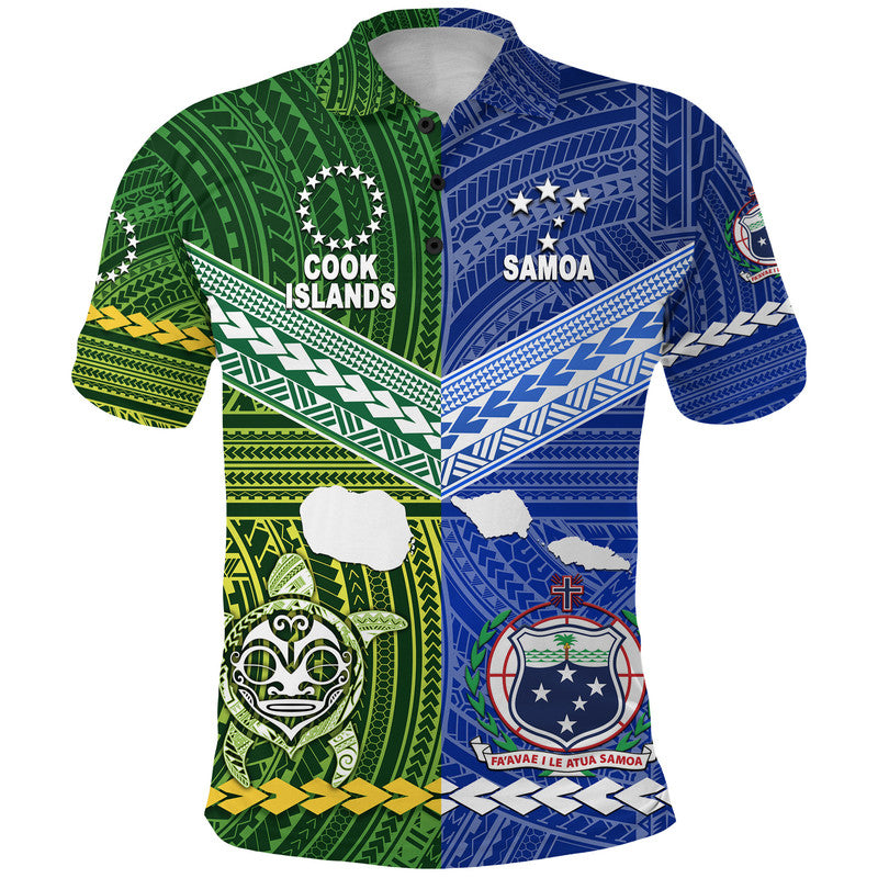 Samoa And Cook Islands Polo Shirt Together