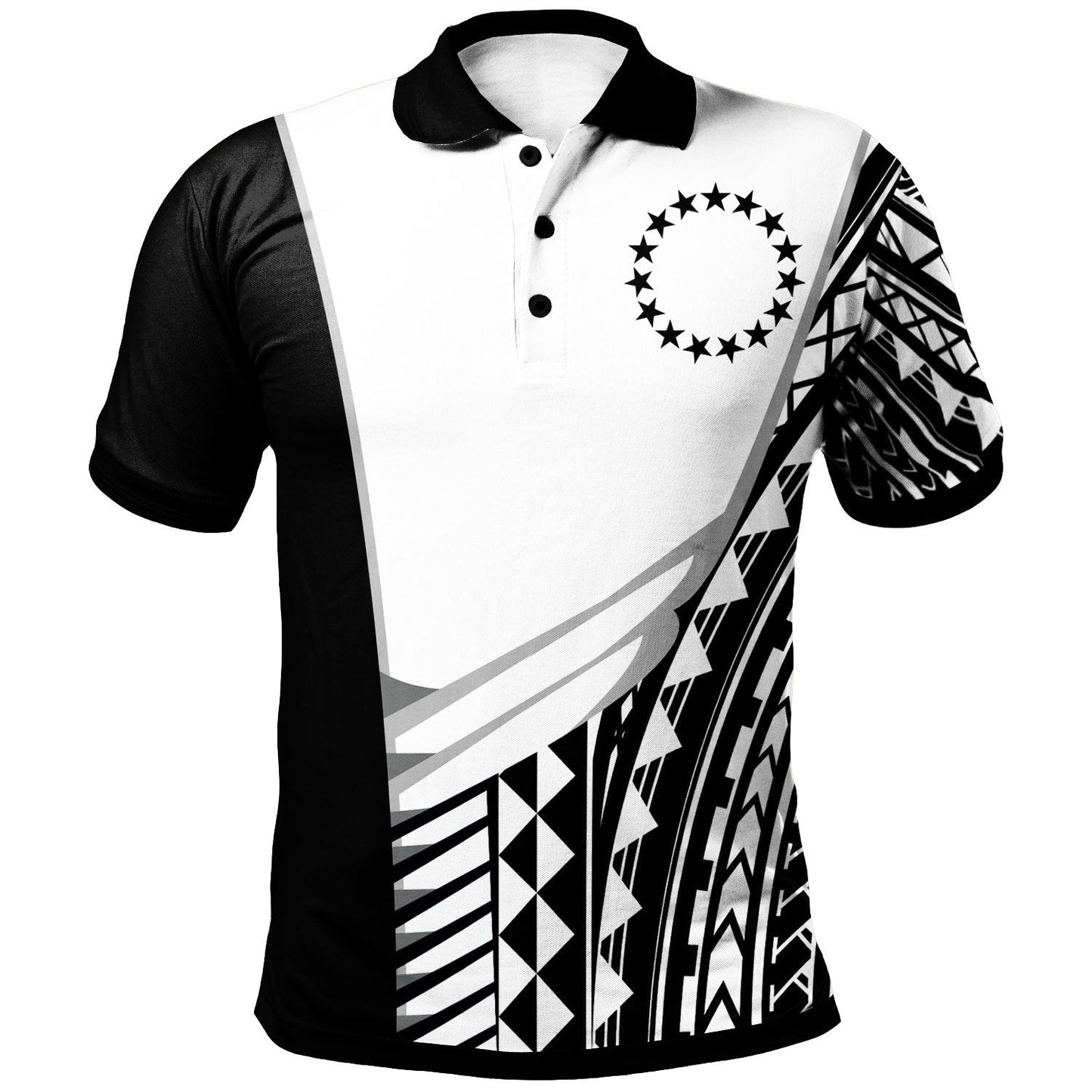 Cook Islands Polo Shirt - Athletes Style White Shirt