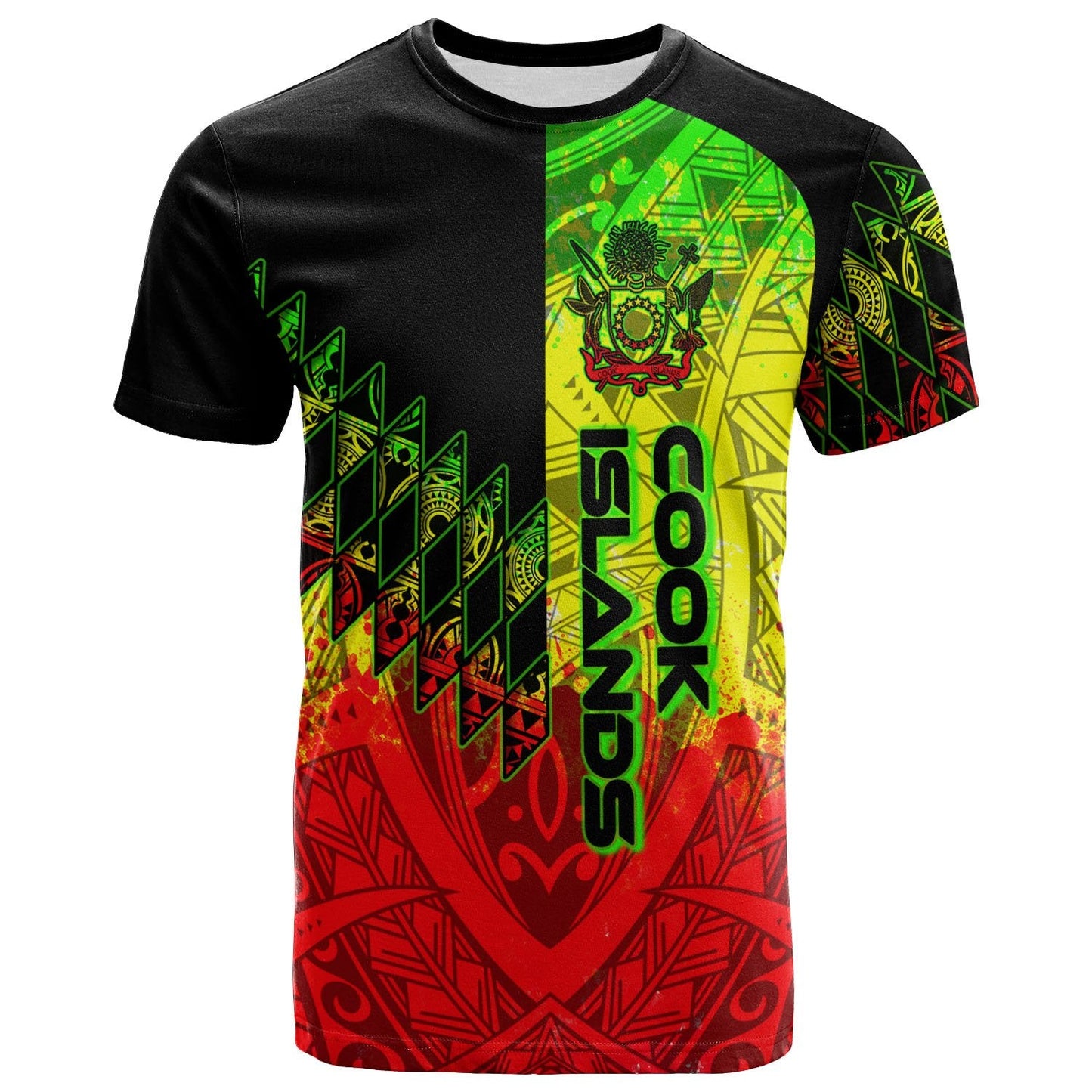 Cook Islands T - Shirt - Reggage Color Symmetry Style