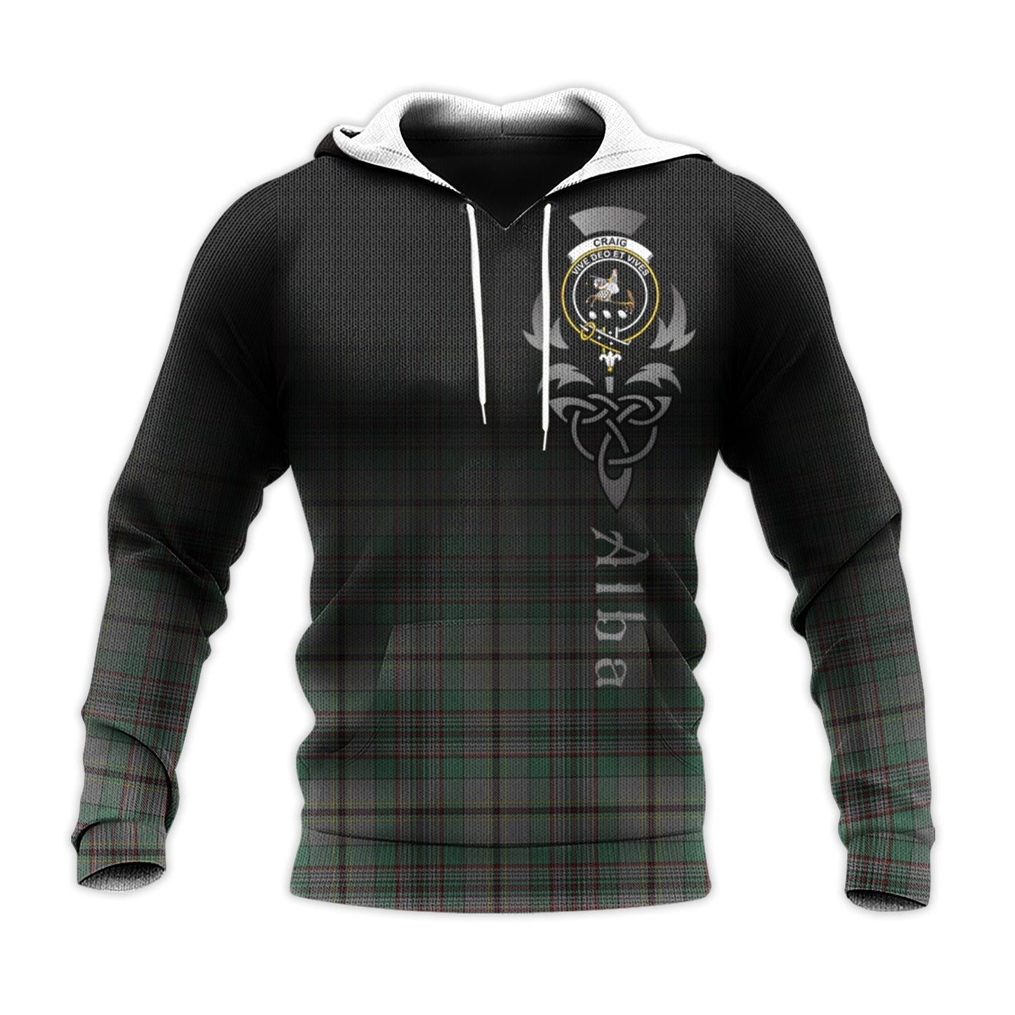 Printivon Craig Tartan Crest Alba Celtic Hoodie