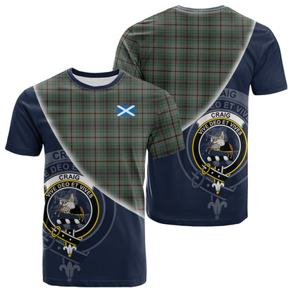 Printivon Craig Tartan Scottish Crest T Shirt