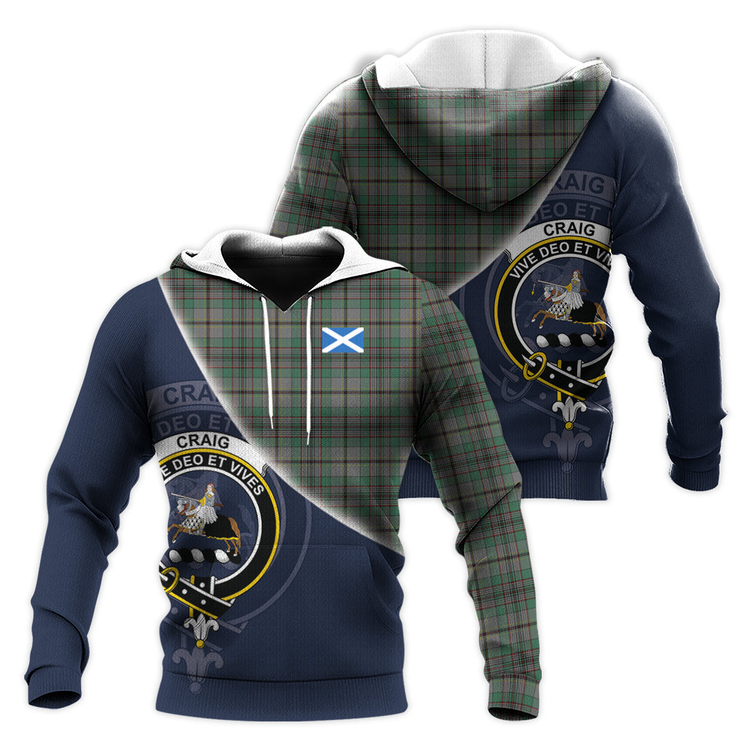 Printivon Craig Tartan Scottish Crest Hoodie