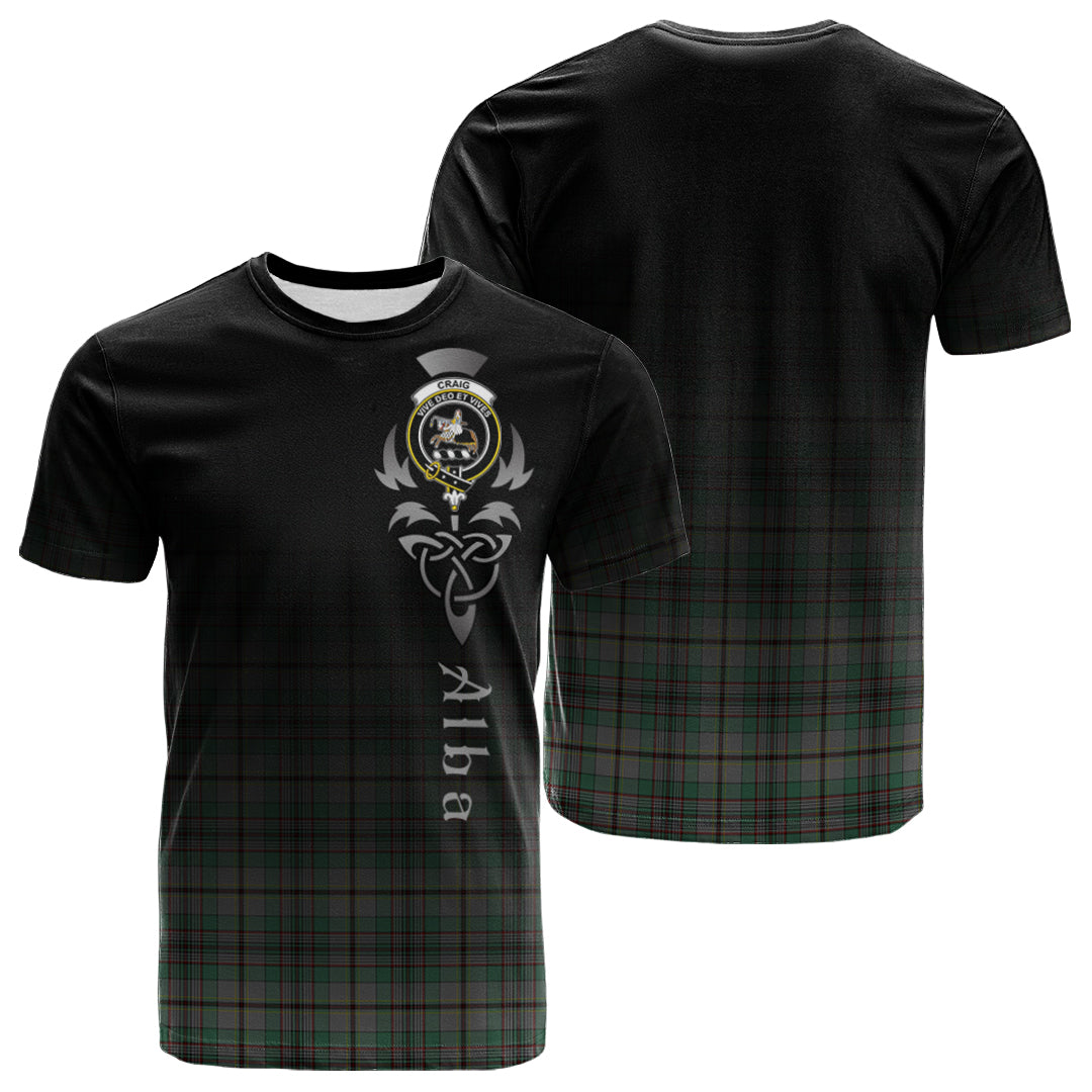 Printivon Craig Tartan Crest Alba Celtic T Shirt