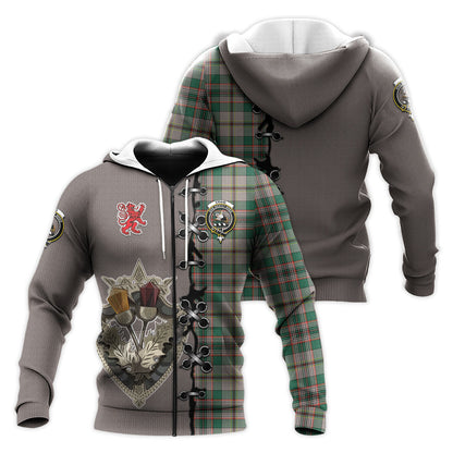 Printivon Craig Ancient Tartan Hoodie Lion Rampant And Celtic Thistle Style