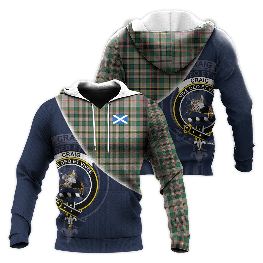 Printivon Craig Ancient Tartan Scottish Crest Hoodie