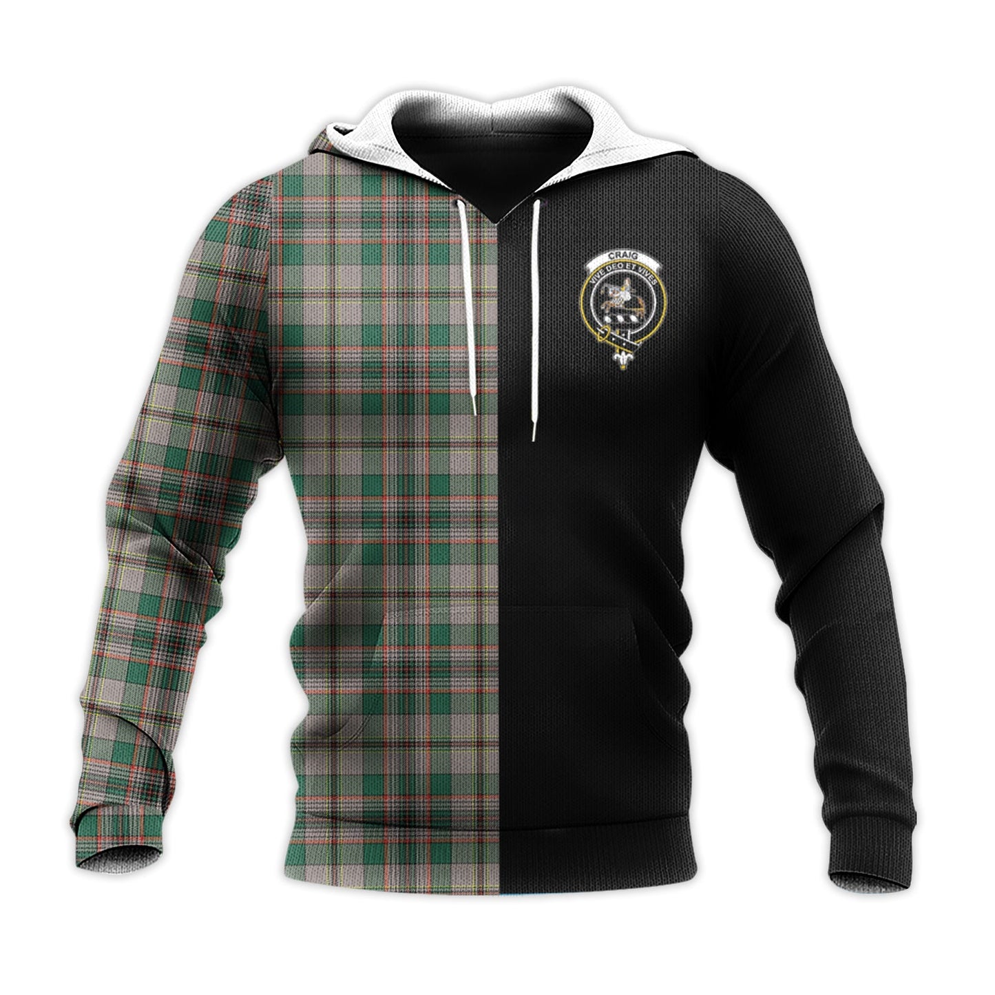 Printivon Craig Ancient Tartan Personalize Half Hoodie