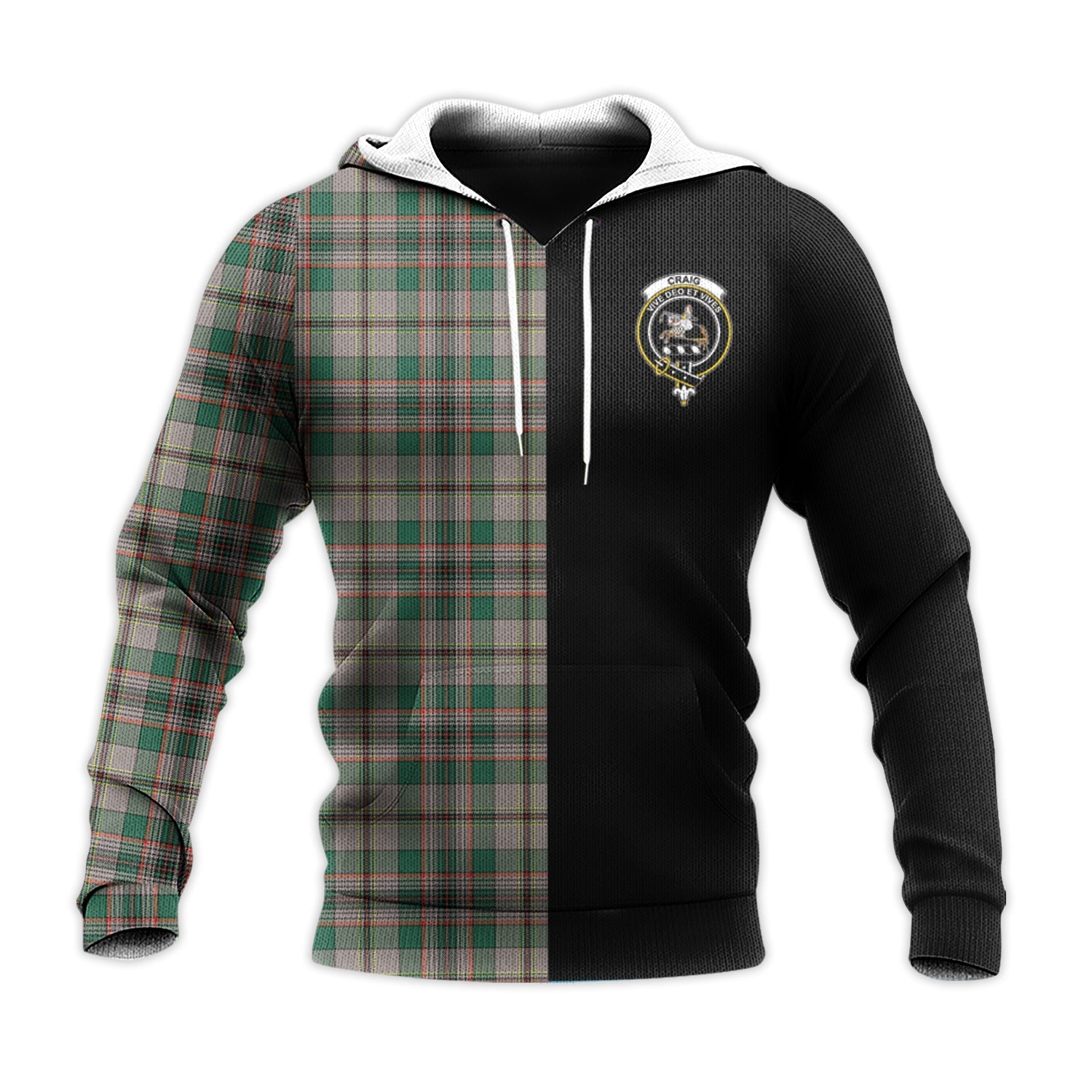Printivon Craig Ancient Tartan Personalize Half Hoodie