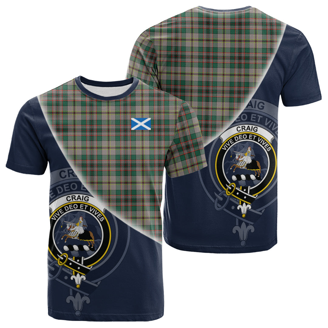 Printivon Craig Ancient Tartan Scottish Crest T Shirt