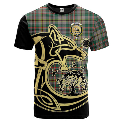 Printivon Craig Ancient Crest Celtic Wolf Tartan T Shirt Custom Your Text