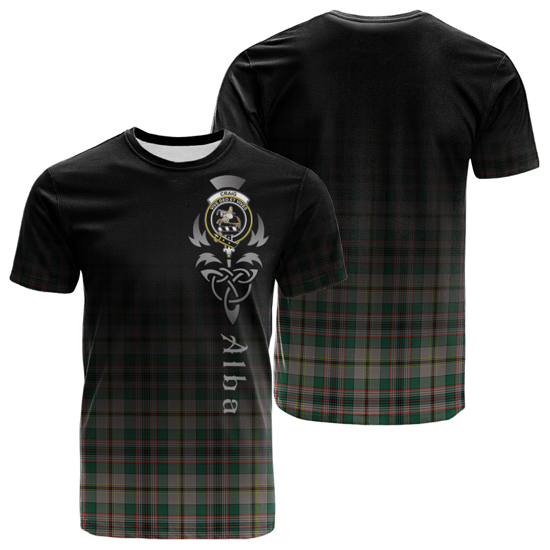 Printivon Craig Ancient Tartan Crest Alba Celtic T Shirt
