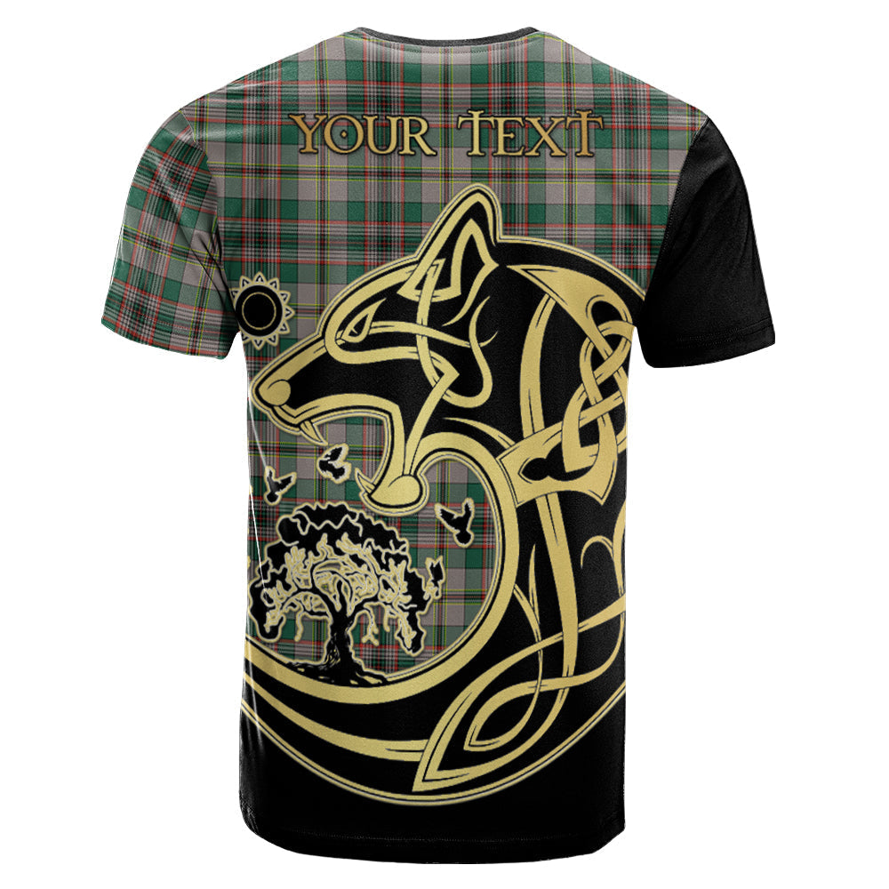 Printivon Craig Ancient Crest Celtic Wolf Tartan T Shirt Custom Your Text