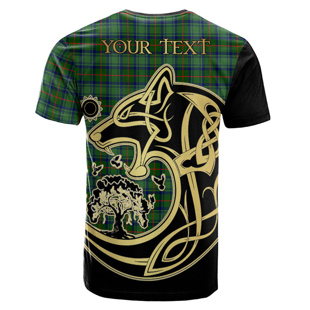 Printivon Cranstoun Crest Celtic Wolf Tartan T Shirt Custom Your Text