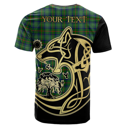 Printivon Cranstoun Crest Celtic Wolf Tartan T Shirt Custom Your Text