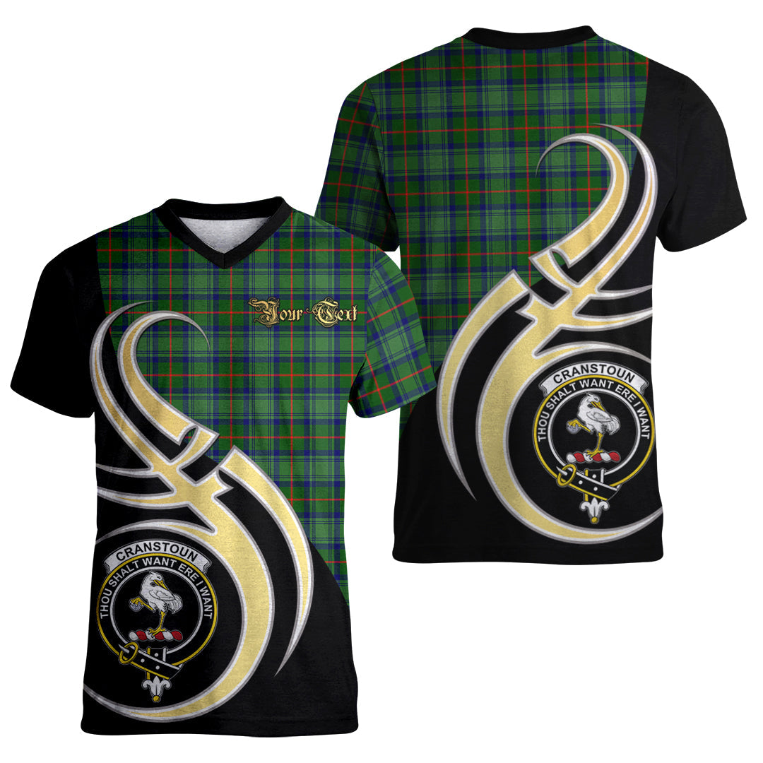 Printivon Cranstoun Tartan Crest Believe In Me T Shirt