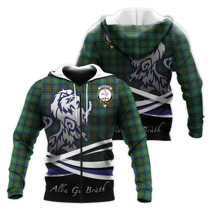 Printivon Cranstoun Tartan Scottish Lion Hoodie