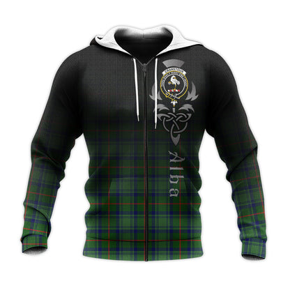 Printivon Cranstoun Tartan Crest Alba Celtic Hoodie