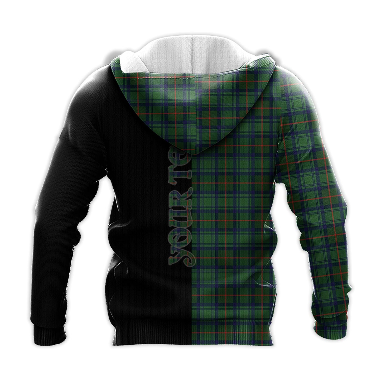 Printivon Cranstoun Tartan Personalize Half Hoodie
