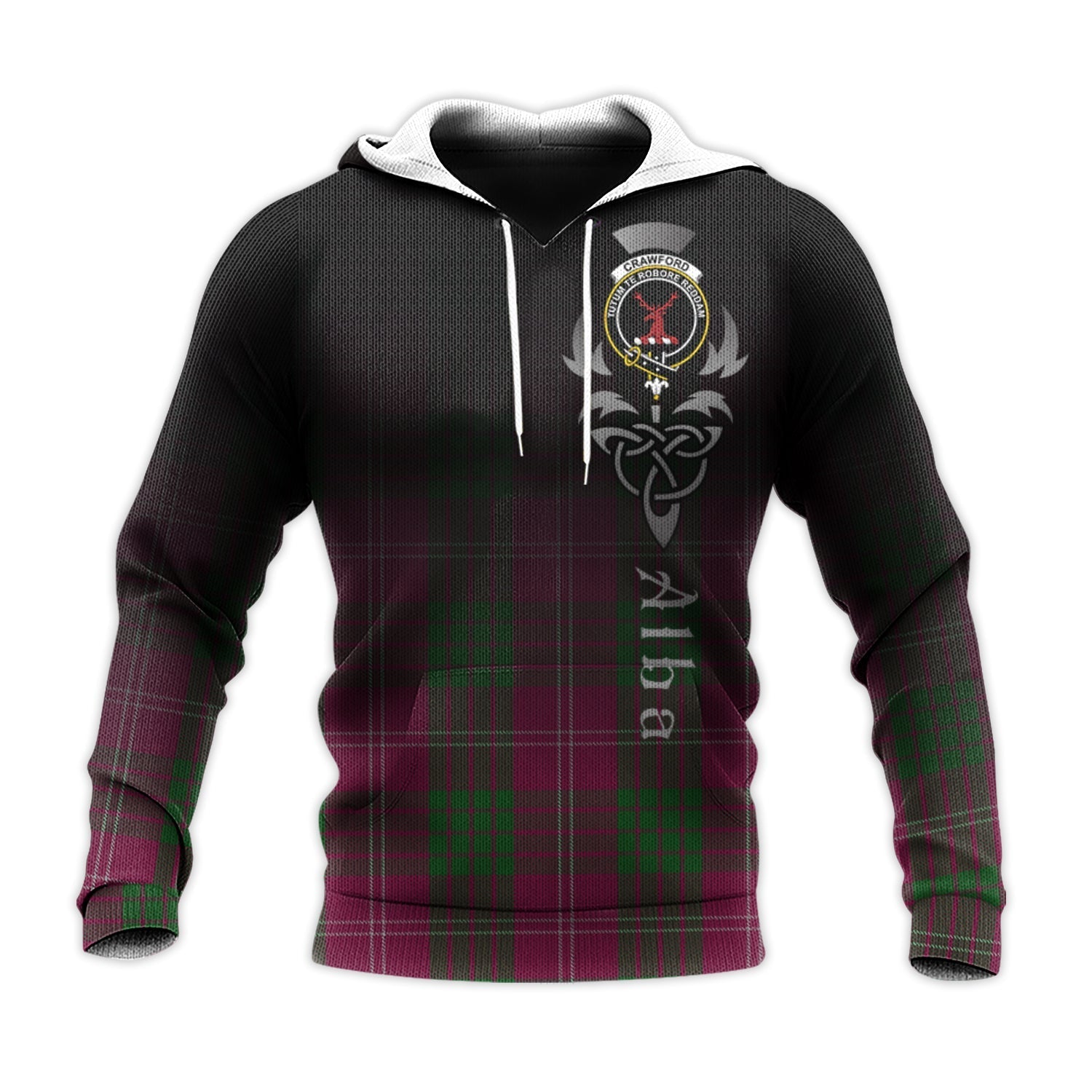 Printivon Crawford Tartan Crest Alba Celtic Hoodie