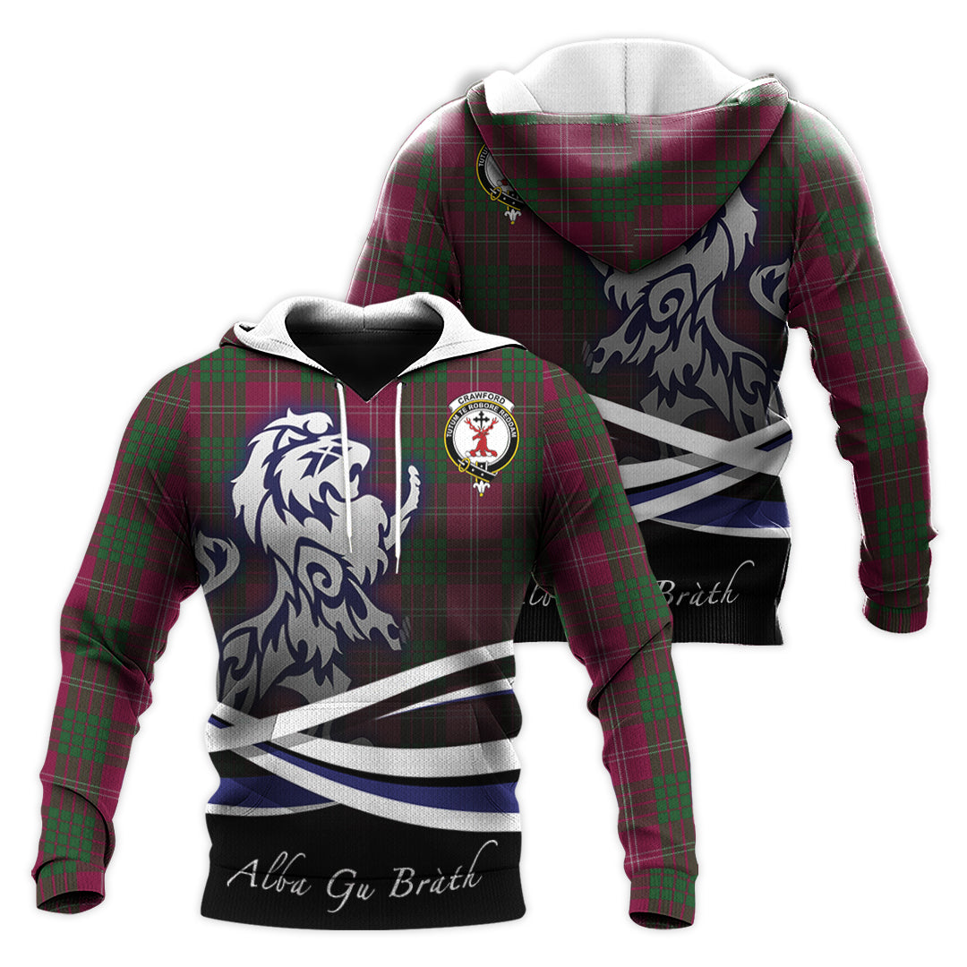 Printivon Crawford Tartan Scottish Lion Hoodie