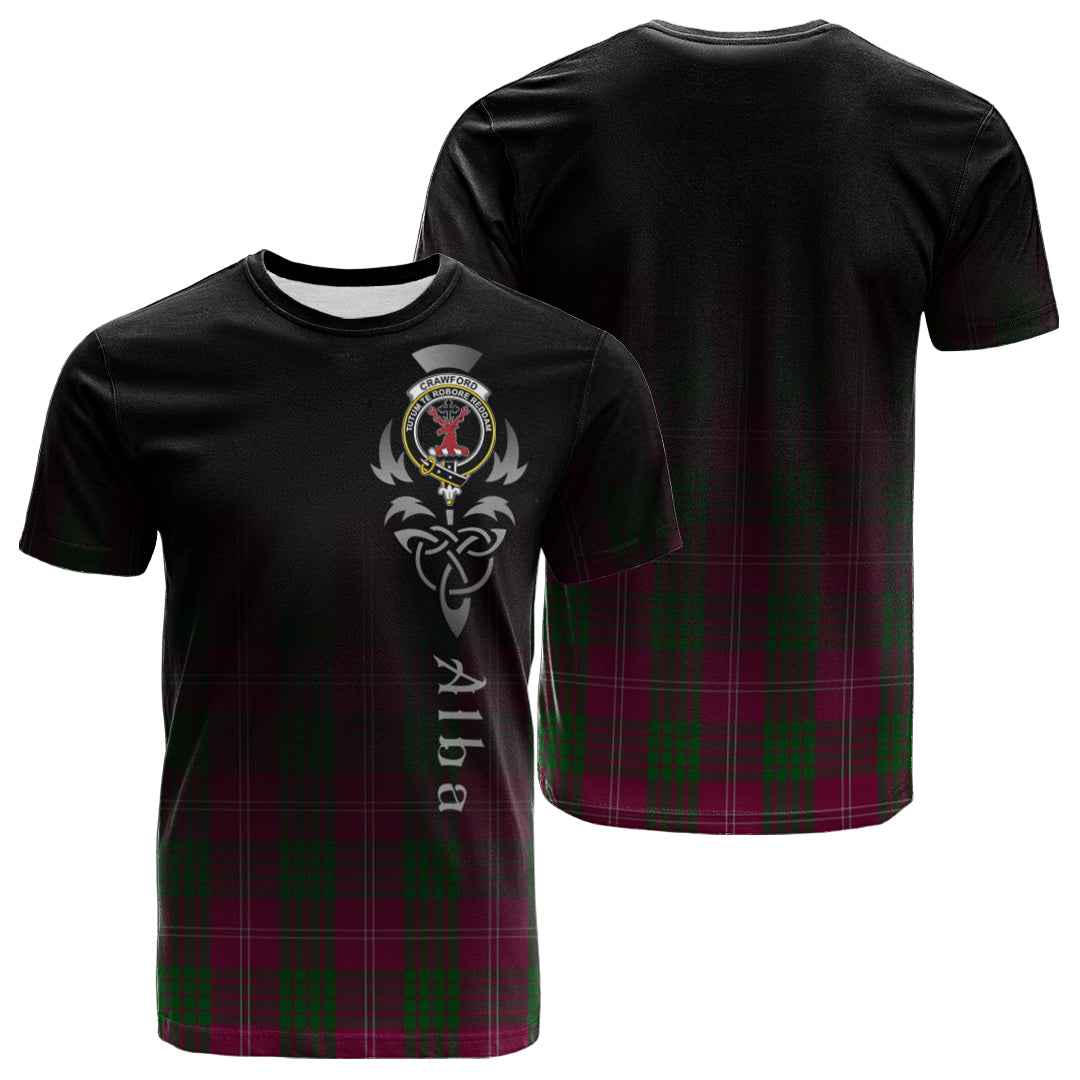 Printivon Crawford Tartan Crest Alba Celtic T Shirt