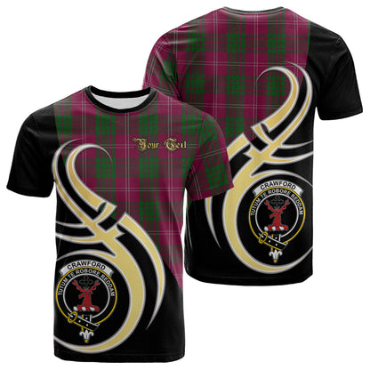 Printivon Crawford Tartan Crest Believe In Me T Shirt