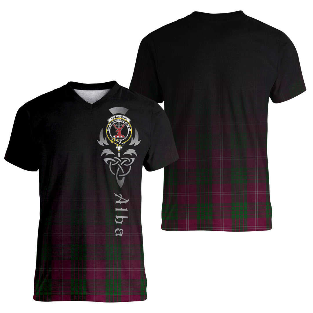 Printivon Crawford Tartan Crest Alba Celtic T Shirt