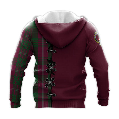 Printivon Crawford Tartan Hoodie Lion Rampant And Celtic Thistle Style