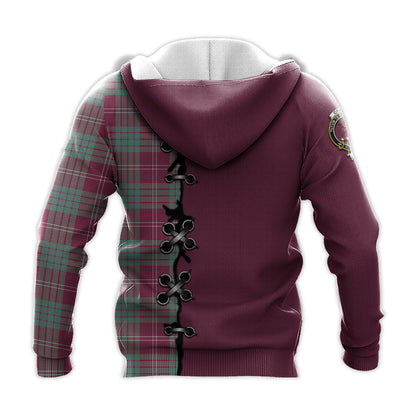 Printivon Crawford Ancient Tartan Hoodie Lion Rampant And Celtic Thistle Style