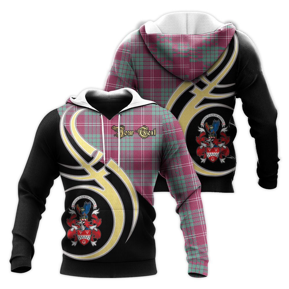 Printivon Crawford Ancient Of Newzealand Clan Believe In Me Crest Tartan Knitted Hoodie Custom Your Text
