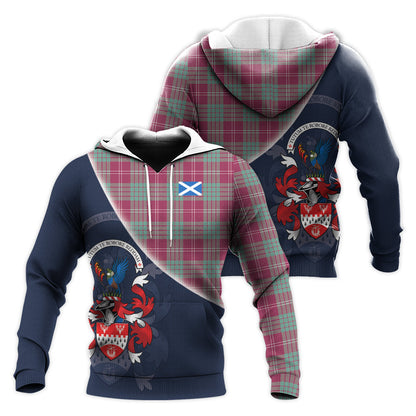 Printivon Crawford Ancient Of Newzealand Tartan Scottish Crest Hoodie