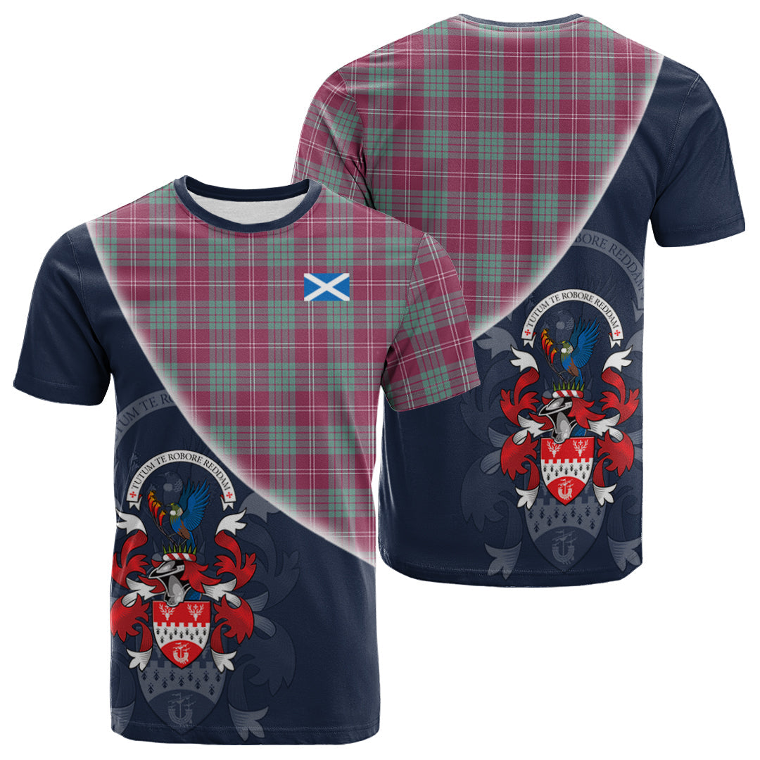 Printivon Crawford Ancient of NewZealand Tartan Scottish Crest T Shirt