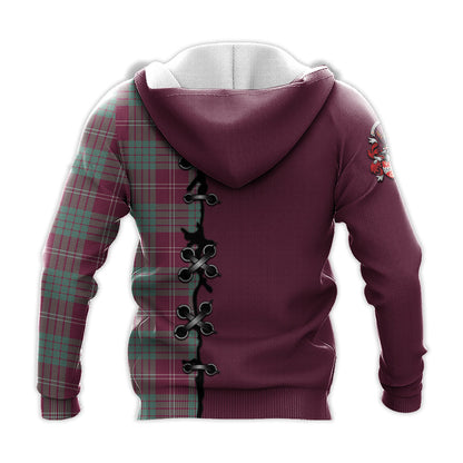 Printivon Crawford Ancient Of Newzealand Tartan Hoodie Lion Rampant And Celtic Thistle Style