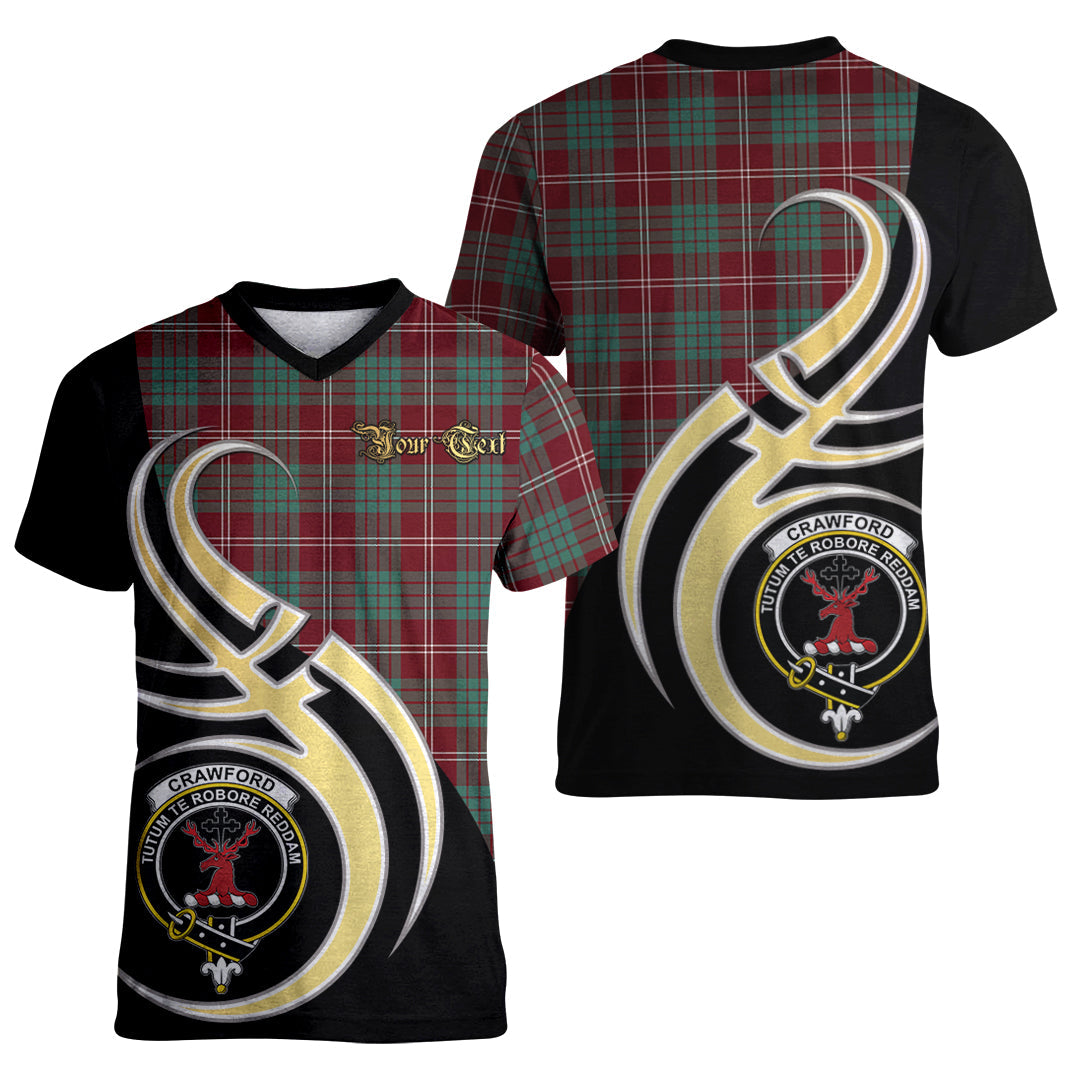 Printivon Crawford Modern Tartan Crest Believe In Me T Shirt