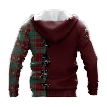 Printivon Crawford Modern Tartan Hoodie Lion Rampant And Celtic Thistle Style
