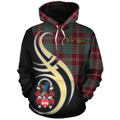Printivon Crawford Modern Of Newzealand Tartan Personalize Half Hoodie