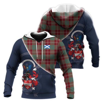 Printivon Crawford Modern Of Newzealand Tartan Scottish Crest Hoodie