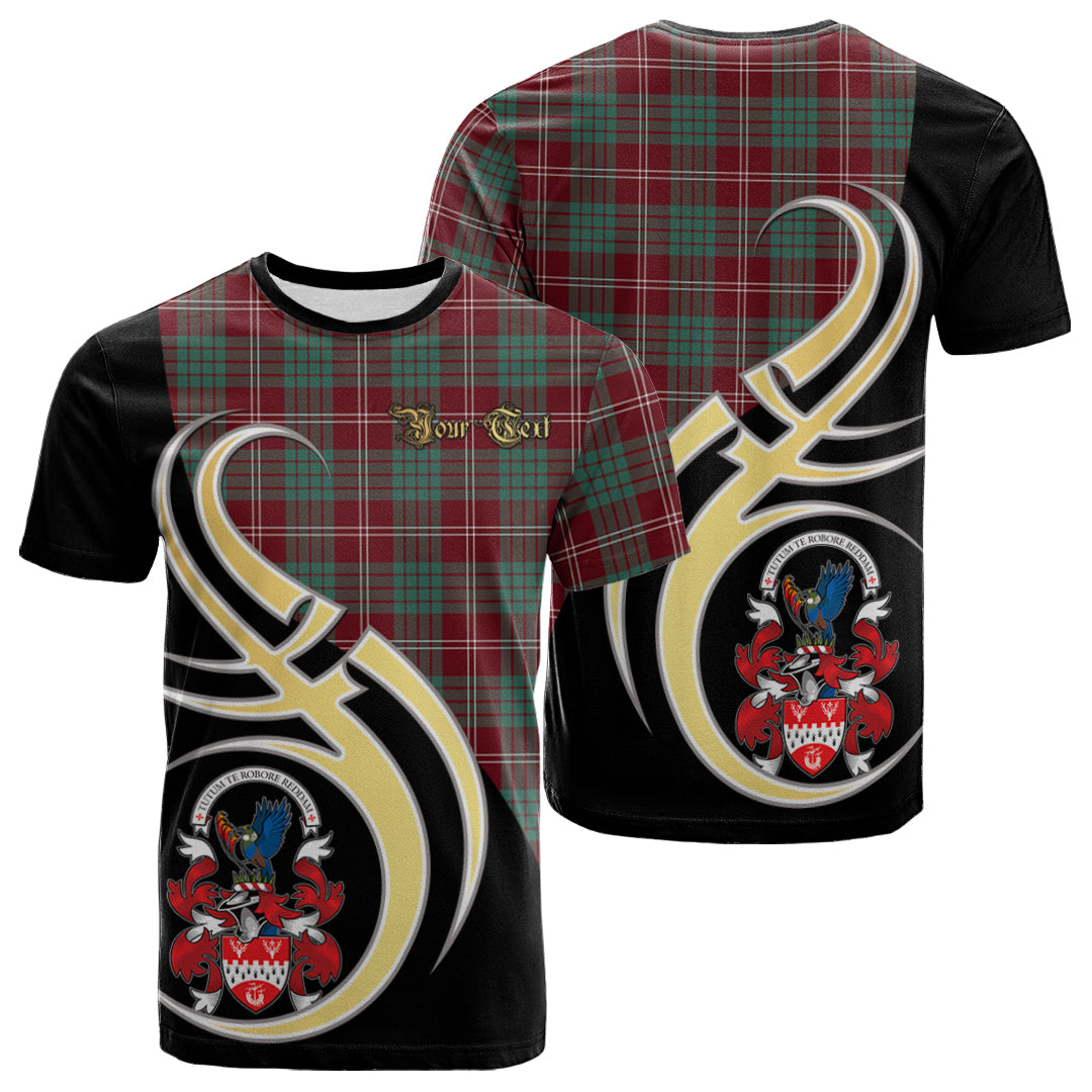 Printivon Crawford Modern of NewZealand Tartan Crest Believe In Me T Shirt