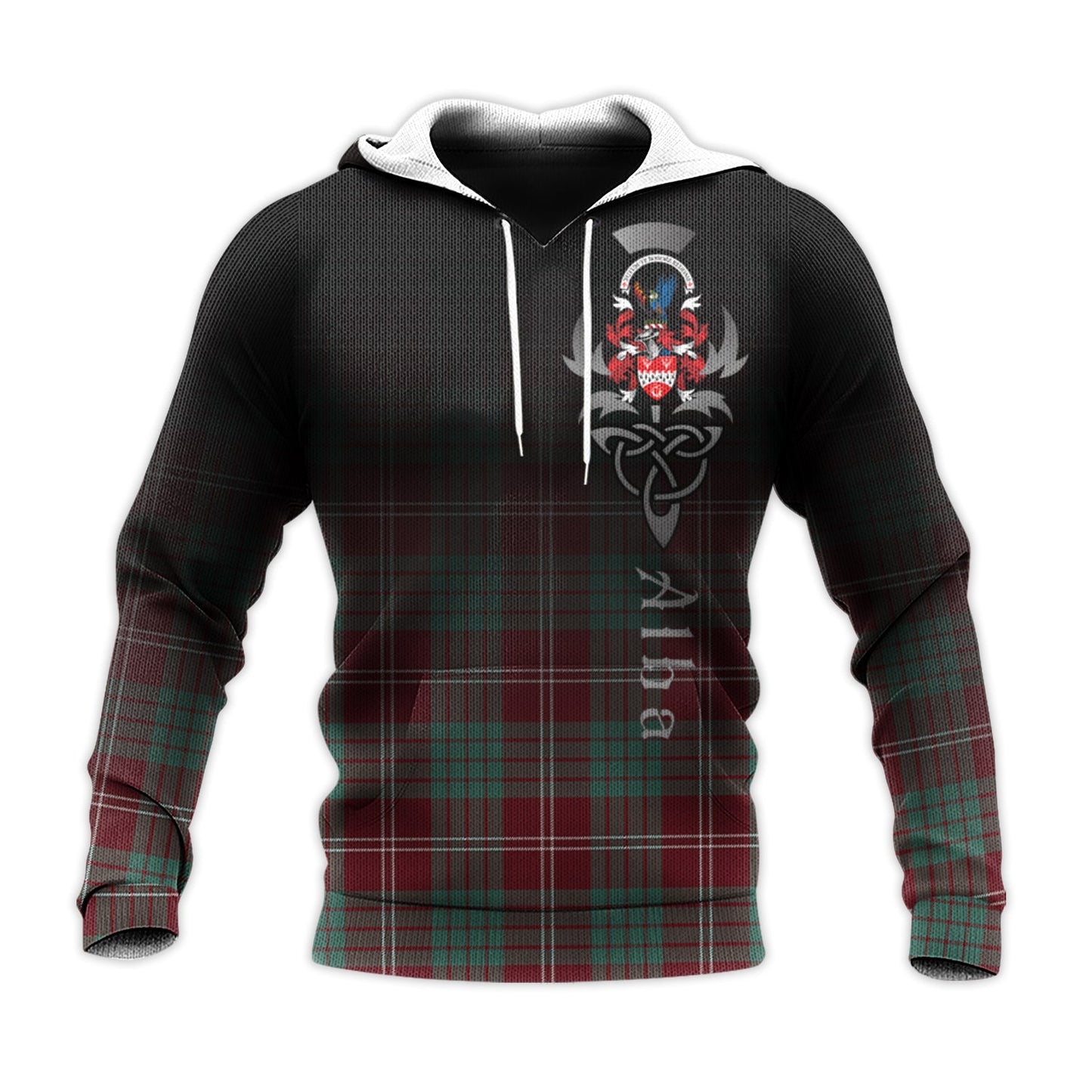 Printivon Crawford Modern Of Newzealand Tartan Crest Alba Celtic Hoodie